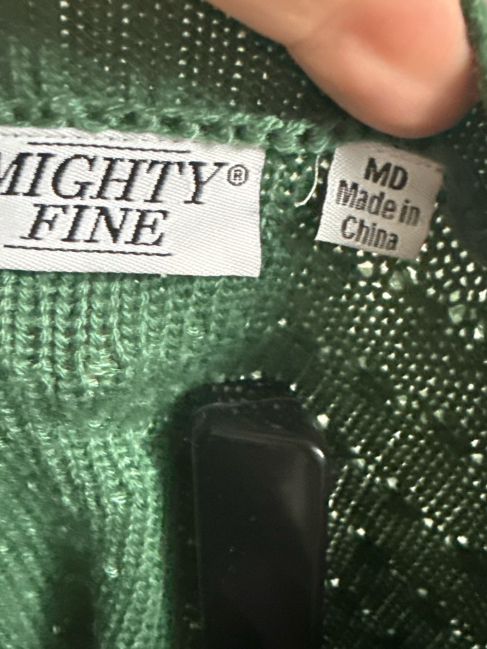 Mighty Fine Emerald Green Pearl-Embellished Loop-Knit Cardigan - Picture 2 of 7